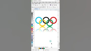 Olympic Logo in Coreldraw #shorts #youtubeshorts #coreldraw #olympic