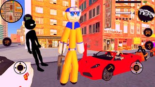 New Stickman Rope Hero Vs Vegas Gangster Crime Battle Android Gameplay by Games Zone screenshot 3