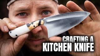 Building a Mammoth Tusk Kitchen Knife - [10,000 grit sharpening!]