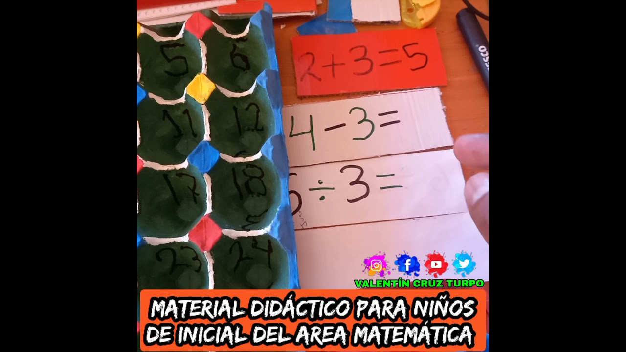 Material didáctico para niños de Inicial del Área de Matemática - YouTube