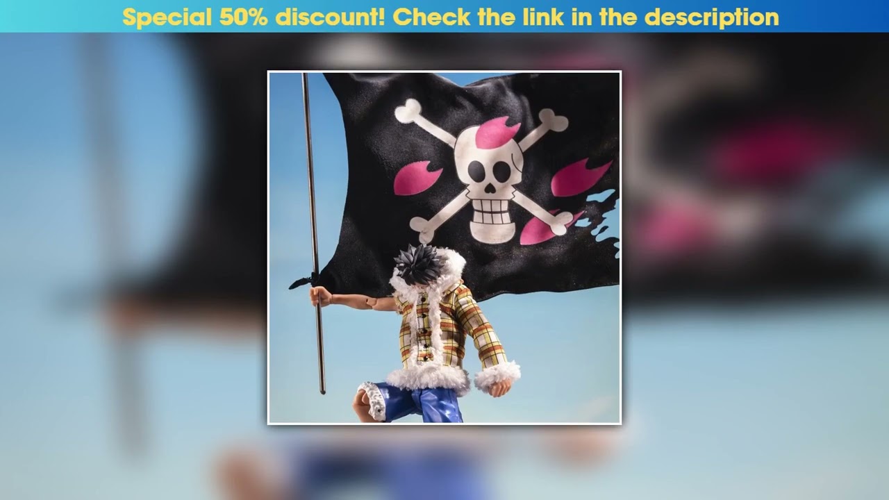 Deal One piece Shf Anime Handmade clothes Drum Island Luffy Plaid down jacket Pirate Flag Built In•