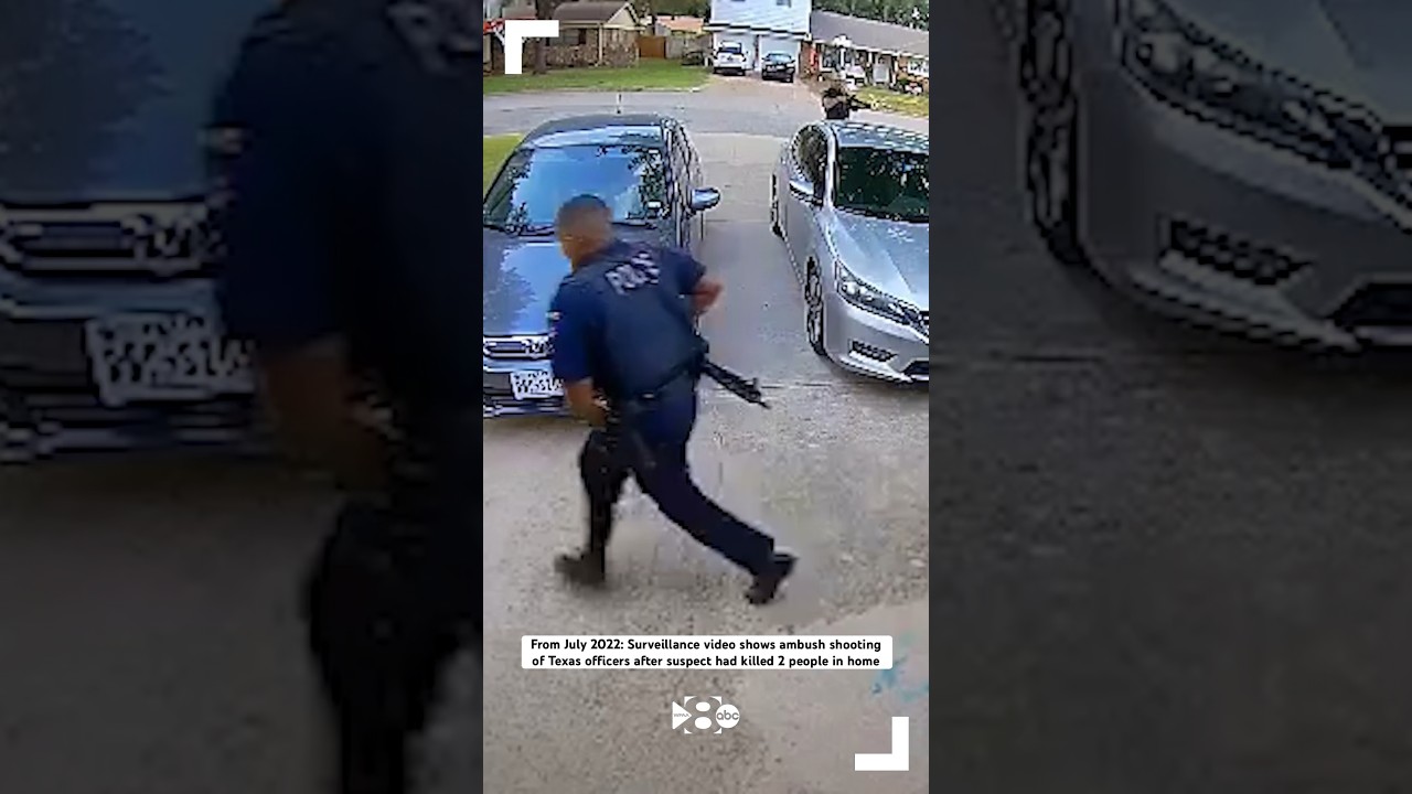 July 2022: Video shows ambush shooting of Texas officers after suspect killed 2 people in home