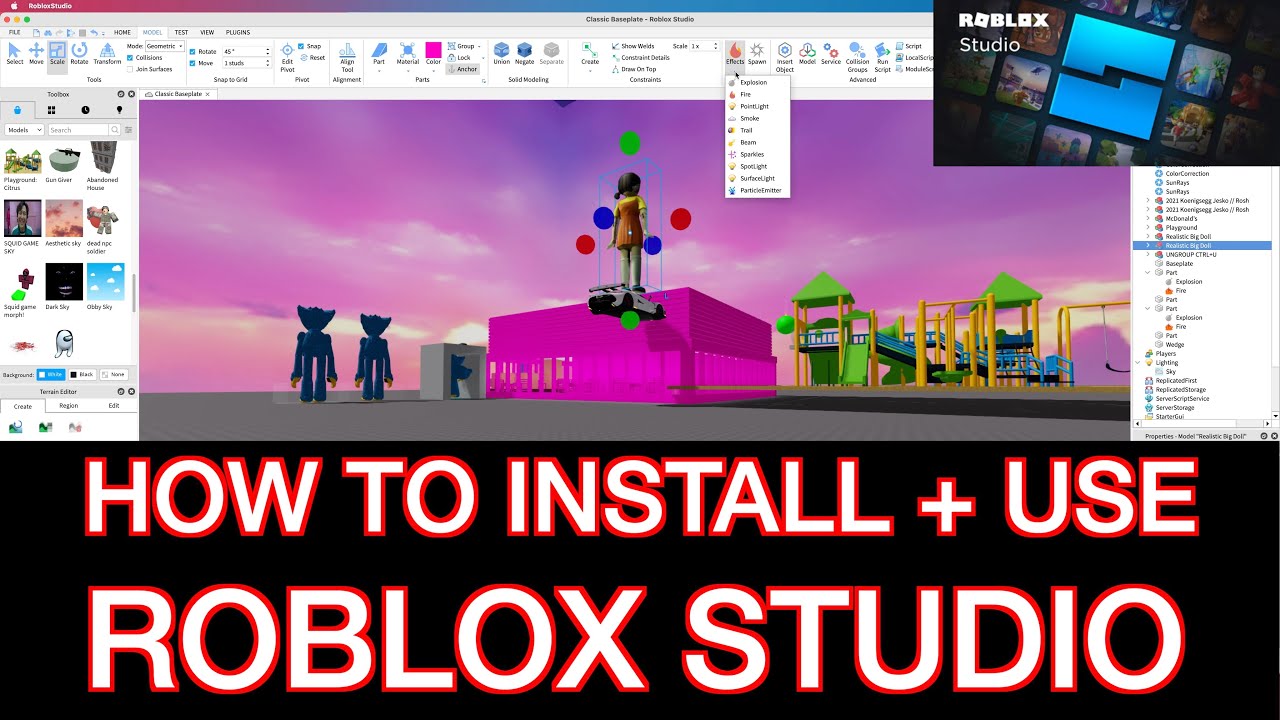 HOW TO install ROBLOX STUDIO and use it to make Games!! (On A MAC) 