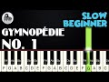 Gymnopédie No. 1 - Erik Satie | SLOW BEGINNER PIANO TUTORIAL by Betacustic