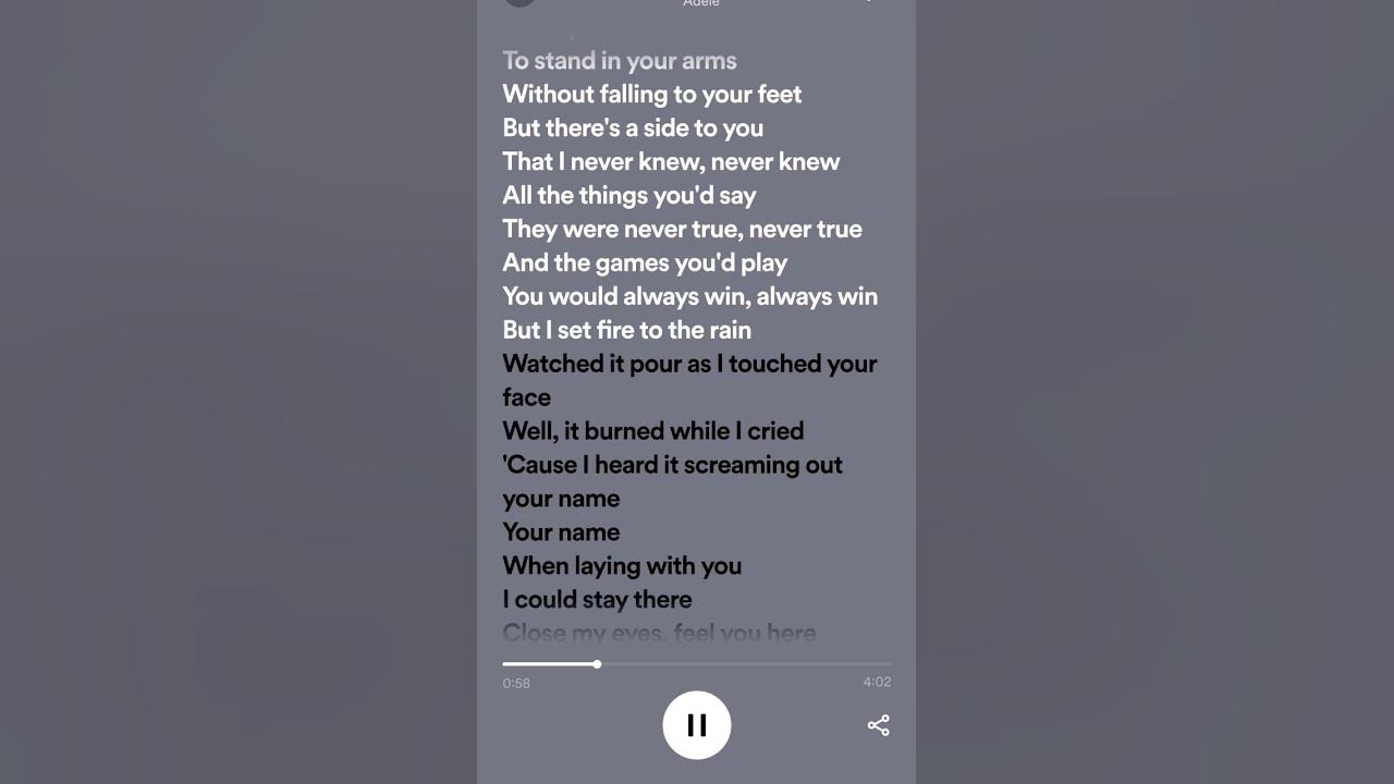 Set Fire To The Rain - Adele (Lyrics)