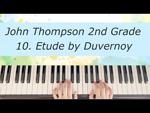 [Piano Tutorial] John Thompson 2nd Grade - 10. Etude by Duvernoy (with pedal)