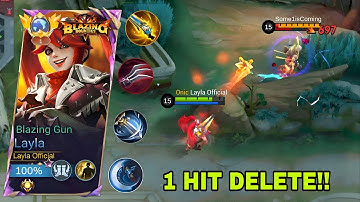 NEW LAYLA ONE HIT IS STILL BROKEN IN SOLO RANKED!! (1 hit delete) Build Top Global Layla 2025 - MLBB