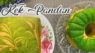 Kek Pandan/ Pandan Cake( steam and bake)kek pandan kukus dan bakar/