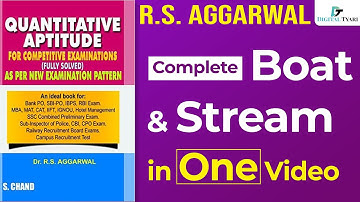 Complete Boats and Stream | नाव और धारा | RS Agarwal in English | Digital Tyari | SSC | BANK