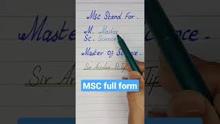 MSC full form
