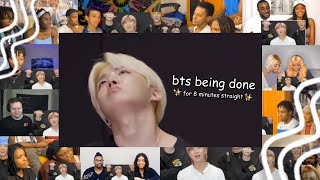 bts being done with interviews for 8 minutes straight REACTION MASHUP