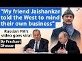 Of russias statement on jaishankar goes viral  he told the west to mind their own business