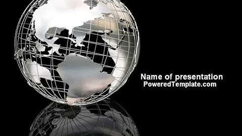 Silver Globe PowerPoint Template by PoweredTemplate.com