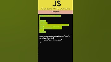 JavaScript Shorts · Changing HTML Content · innerText vs innerHTML