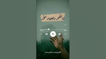 وسخر لكم الليل والنهار 🍂🖤 القارئ| محمد ابراهيم محمد
