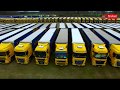 Honderden vrachtwagens Waberer's geparkeerd in Eersel