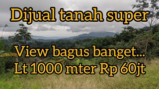 dijual tanah murah viwe bagus 1000 meter 60 juta