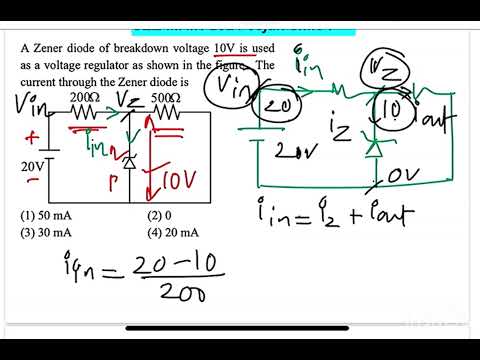 JEE MAIN 2024 Zener Diode Breakdown Voltage 10V - Voltage Regulator Solution | Physics Monk 14 JEE MAIN 2024(30jan shift1)A Zener diode of breakdown voltage 10V is usedas a voltage regulator as s