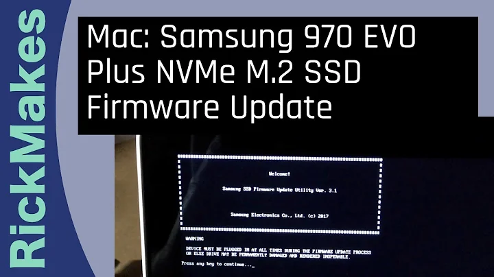 Mac: Samsung 970 EVO Plus NVMe M.2 SSD Firmware Update