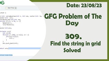 Find the string in grid || C++ || GFG Daily Problem