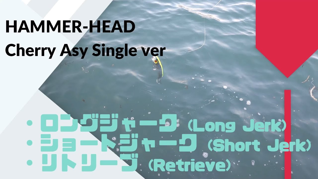 HAMMER-HEAD Cherry Asy Singlehook ver Reviews,Action,Swimming.