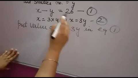 The difference between two numbers is 26 and one number is three times the other.Find them.