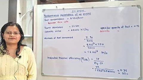 Problem 2 on performance parameters of mechanical engines, IC engine