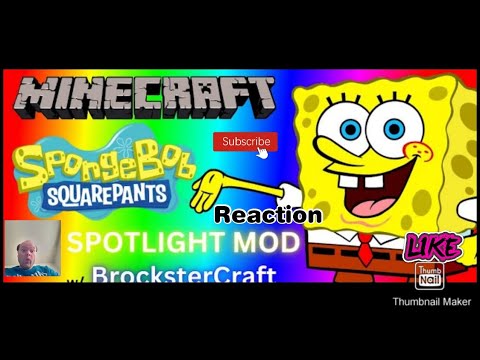 Reaction to Minecraft SPONGEBOB Spotlight Mod: Bikini Bottom Map ft. BrocksterCraft