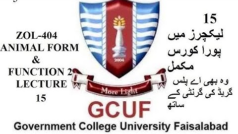 #lecture15  LAST LECTURE animal form and function 2 ZOL-404