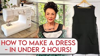 Beginners Sewing Tutorial | How to make a dress - in UNDER 2 hours!