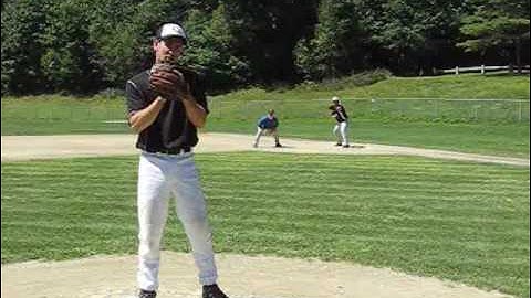 Pick off move to first base