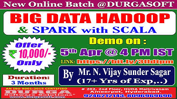 BIG DATA HADOOP Online Training @ DURGASOFT