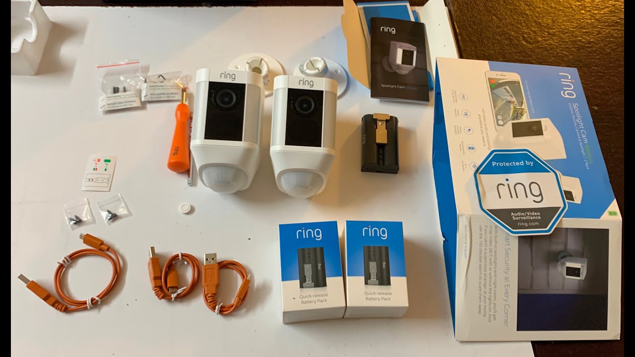 Ring Spotlight Camera Wire free WiFi Out Door Look at Review & Battery