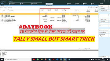 GST in Daybook | 53rd Tally Small but Smart Trick@LearnWell
