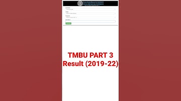 TMBU Part 2 Result 2019-22 | tmbu ba part 3 Resilt kaise dekhe | Tmbu part 3 marksheet Download