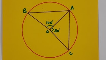 Class 9th Maths Circles O is the centre of a circle If angle AOB=100 degree and angle AOC =90 deg
