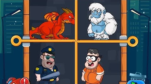 Prison Pin Rescue Pull The Pin/ Pull Him Out - Level Solution