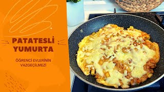 BİR PATATES İKİ YUMURTANIZ VARSA BU TARİFİ MUTLAKA DENEYİN🥔🥚PATATESLİ YUMURTA TARİFİ🍽
