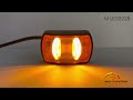 luce led slim arancio laterale ingombro ridotto 12/24 volt