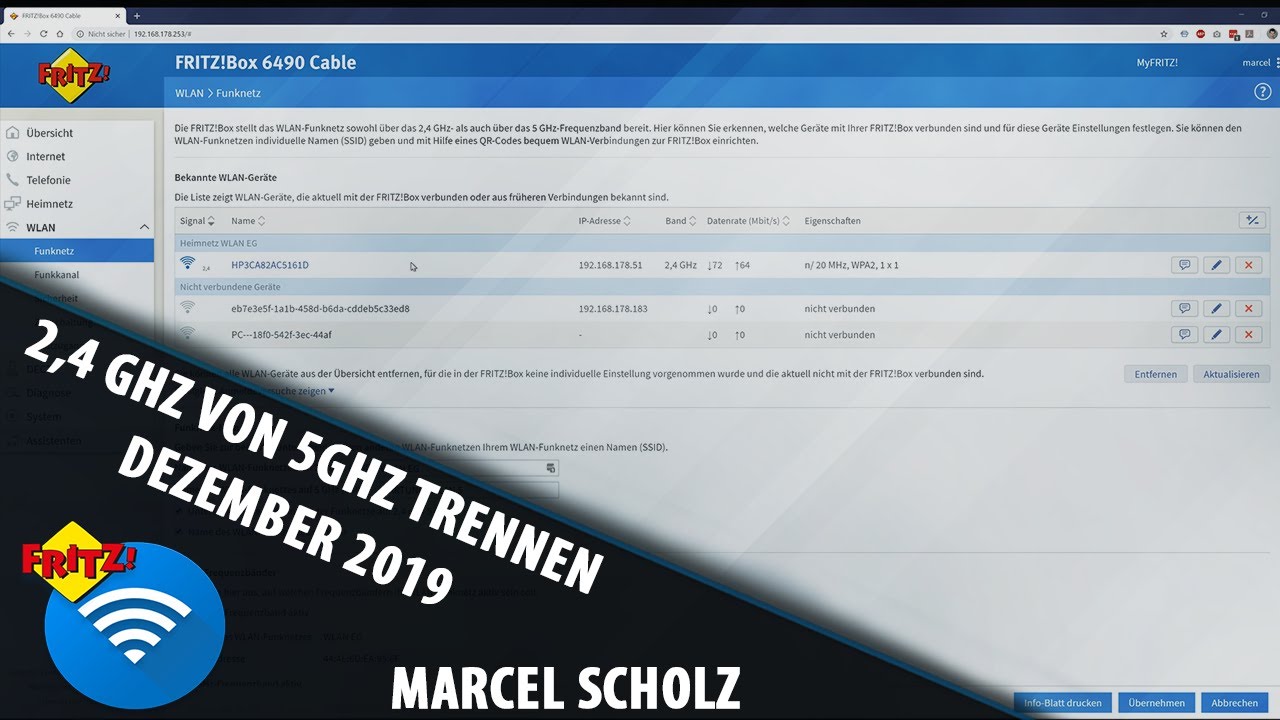 2 4 Ghz Von 5 Ghz Funknetz Bei Eurer Fritzbox Trennen Fritz Os 7 10 Dezember 19 Youtube