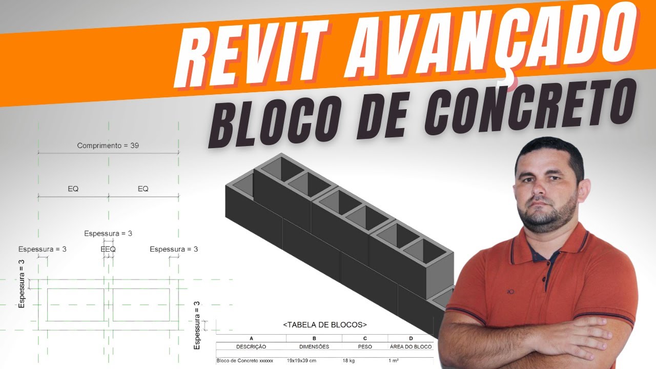 Como criar família de BLOCO DE CONCRETO no REVIT - YouTube