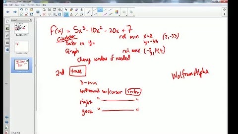 PreCalculus 3.6 Critical Points and Extrema