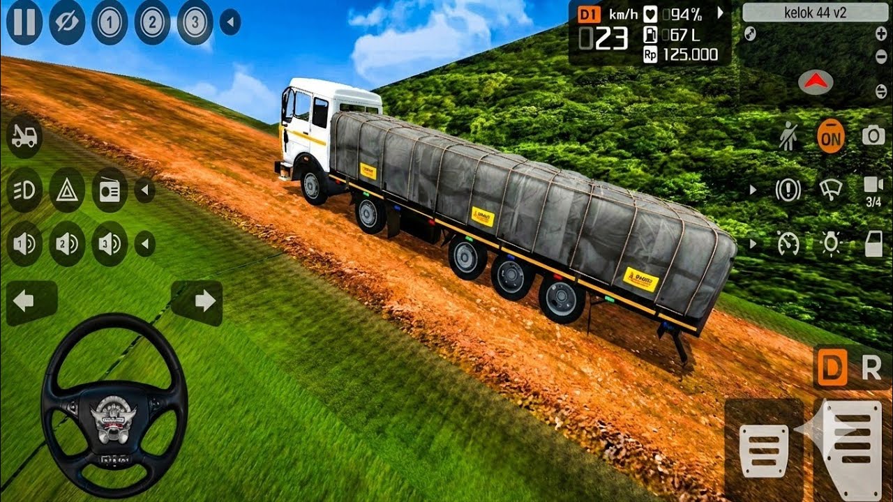 BUSSID 3D Tata Flatbed Indian Truck | Kelok 44 v2 Blocked Road + Reverse Challenge