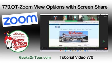 Zoom View Options with Screen Share Tutorial Video 770