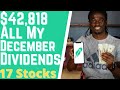 17 Pay Checks December Dividend Stock Income - All Of MY Dividend Income - Snow Ball Effect