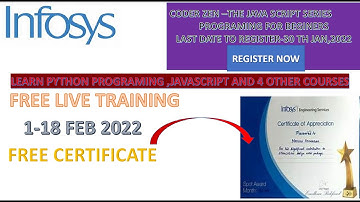 #Infosys Web Development JS Free Training " Infosys Certification Free " | Learn Python Java Script