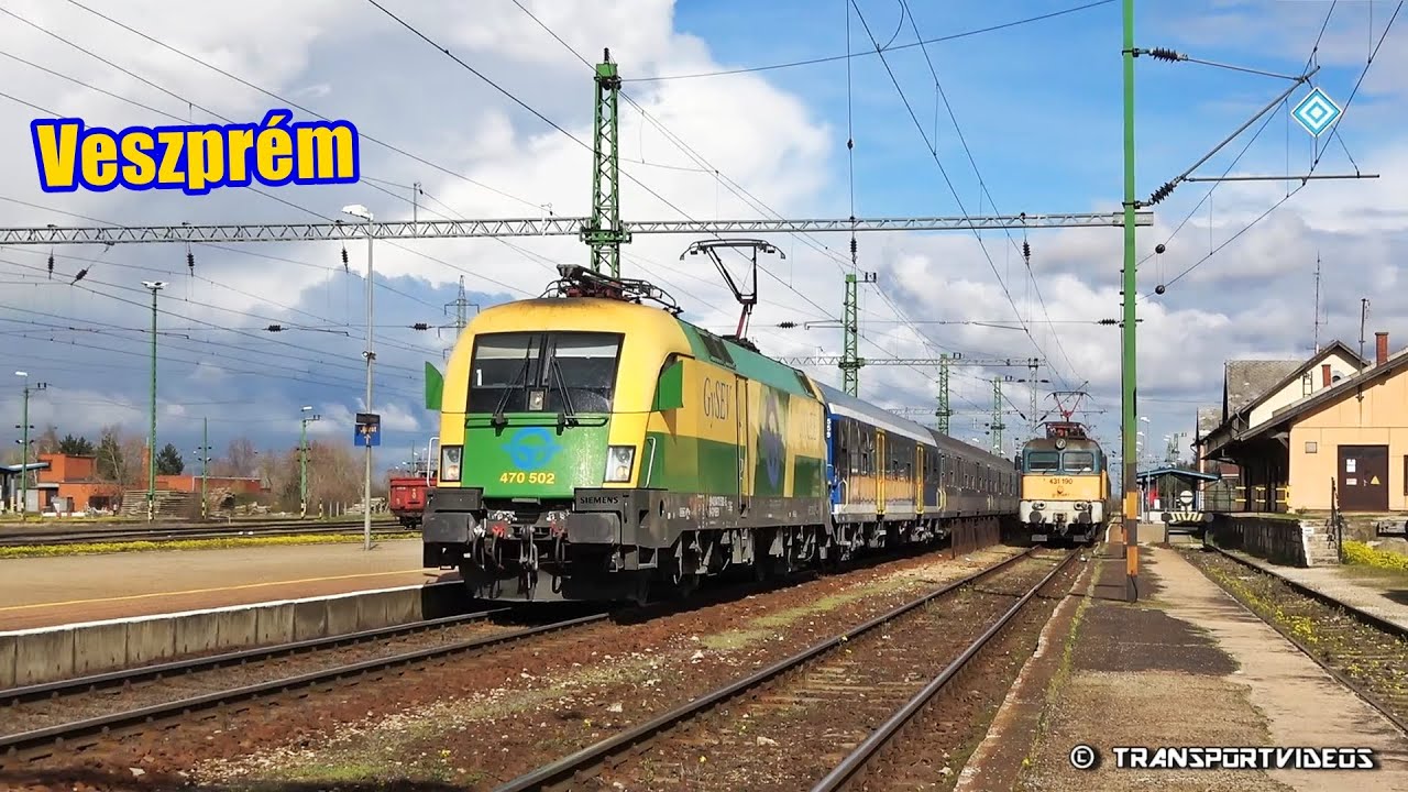 2023.04.02. - Bakony InterCity GYSEV-es Taurus mozdonnyal (470 502) Veszprémben!