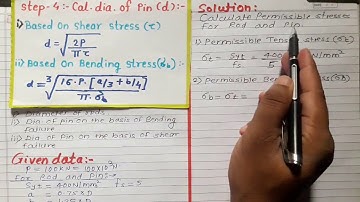 2.25 Numerical #5 on Knuckle joint _ University Exam December 2010 _ Machine Design I