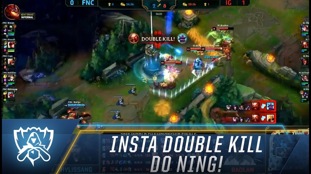 lol esports br assista ao vivo Double kill INSTANTÂNEO do Ning!