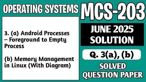 P5- 3(a), (b) | MCS203 June 25 Solution | MCS 203 Solved Question Paper | MCS203 Important Questions